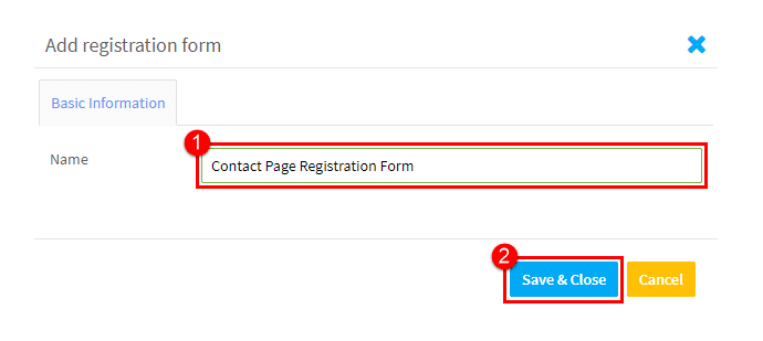 name registration form