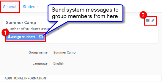 assign students to contact group