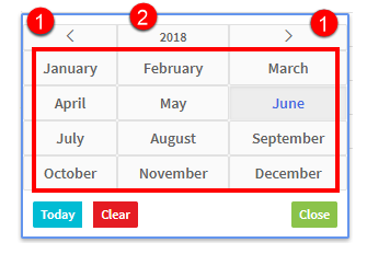Changing Calendar Months