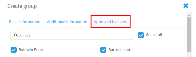 Approved teachers