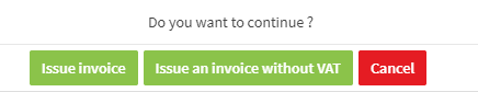 type of invoice to create